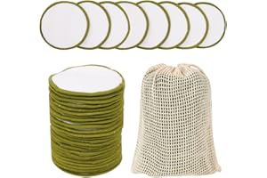 LOPHE Discos Desmaquillantes Reutilizables Ecologicos, 24pcs Algodones desmaquillantes Lavable con bolsa de Malla, Maquillaje de Limpieza Facial Almohadillas de Microfibra para Todo Tipo de Piel