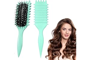 ‎YERIA Yeria Lockenbürste Curly Hair Brush,Curl Define Stylingbürste- Bounce Curl Brush,Ideal für Locken & Volumen Styling (Grün)
