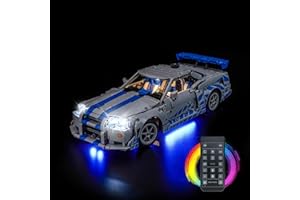 BRICKBLING Kit di illuminazione telecomando compatibile con Lego 42210 2 Fast 2 Furious Nissan Skyline GT-R (R34) Car (non modello), kit di illuminazione LED compatibile con Lego 2 Fast 2 Furious Nissan Skyline