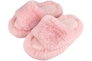 WUYISTAR Chaussons pour filles Chausson pour enfants à bout ouvert en mousse à mémoire de forme Chaussures d'intérieur chauds et doux en polaire