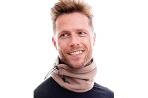 Hilltop Bufanda con Forro Polar Multiusos, Braga de Cuello para Otoño e Invierno, Bufanda de Tubo, Máscara de Motorista, Bandana para Proteger la Cara, Cuello con Cordones, 100% forro polar