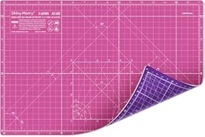 Shiny Merry Self Healing Cutting Mat A3 12"x18" – Double Sided 5-Ply Craft Mat for Sewing, Quilting, Fabric, Scrapbooking – Pink/Purple