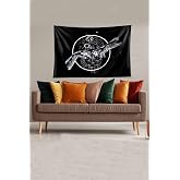 Ontheclouds Siyah Ademin Yaratılışı Leke Tutmaz Kadife Kumaş Duvar &Ouml;rt&uuml;s&uuml; Duvar Halısı Tapestry, 100 x 140