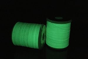 Tigofly 6 Stück 150D Denier leuchtendes weißes Fliegenbinden-Faden, 40 Meter Polyester-Filament-Garne zum Fliegenfischen