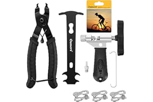 OUMERS Attrezzo della Catena della Bici+Catena Pinza+Calibro a Catena, Kit Riparazione Bici per Riparazione della Bicicletta, Kit di Attrezzi per la Riparazione di Bici