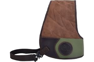 Tas Trost Leder-Schutzweste für Schrotflinengewehre, Rückstoßreduzierer, Polsterung Weste, Feldschutz mit verstellbaren Trägern