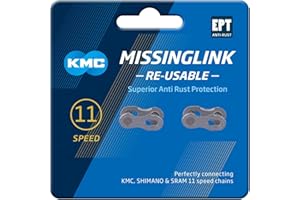 Missing Link von KMC, Kettenverschlussglied, 11R EPT Silver, 2 Stück, wiederverwendbar, silber