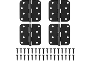 SHACHENH 4 Stk Scharniere Klappbar, 100x100mm Schwarze Scharniere Schwerlast, Türscharniere Schwarz, Tür Scharnier Set, Klavierband Scharnieren, Scharnierband Scharnier für Außen Innentüren, mit Schrauben