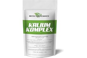 ‎NATIVE SUPPLEMENTS Kalium Komplex - XXL Big Pack - 550 Tabletten - Best-Preis, Potassium Gluconat - 100% Vegan - Hochdosiert - GMO-Frei & ohne Konservierungsstoffe, für Männer & Frauen