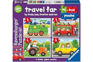 Ravensburger Travel Far My First Jigsaw Puzzles for Kids Age 18 Months and Up - 2, 3, 4 & 5 Piecees - Educational Toys for Toddlers