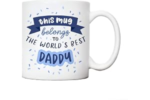 Presents for daddy | Worlds best mug present from son or daughter | happy first fathers day birthday Christmas cup gift | gre