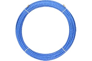 Anguila | Guía Pasacables Semiindustriales | Terminales Intercambiables | Poliéster Trenzado Triple | Color Azul | Diámetro 6mm | 30 metros