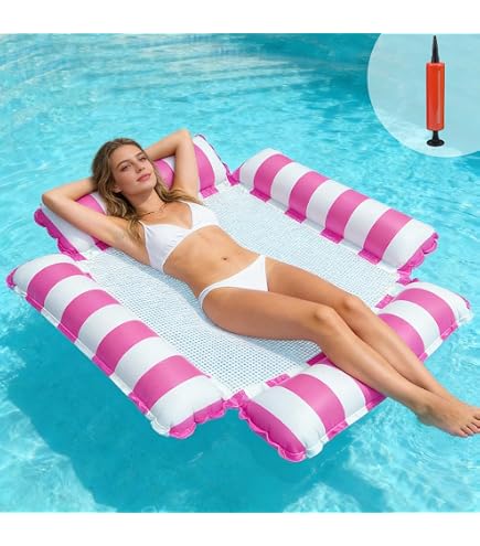 4-in-1 Aufblasbare Wasserhängematte – Luftmatratze, Sessel & Schwimmmatte Für Erwachsene, Stabil & Tragbar