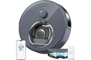 OKP L7 Robot Aspirapolvere, LiDAR DToF con Mappatura Intelligente, 6000Pa, 150 Minuti, Design Compatto, App/WiFi, Zone No-Go, Ideale per Peli di Animali, Pavimenti Duri e Tappeti