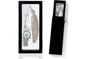 CISPREE Metal Feather Bookmark for Women, Unique Luminous Owl Vintage Book Mark, Birthday Gifts for Her Girls Men, Christmas Valentine's Day, for Readers Book Lover Thank You-Silver Tassel