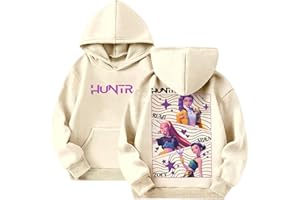 GENERIC Sweats à Capuche 𝙆𝙥𝙤𝙥 Demon Merch pour Fille Imprimés K-Pop Demon Huntrix Huntr/X Rumi Mira Zoey Pull à Manches Longues 𝙆𝙥𝙤𝙥 Witch Hauts Décontractés Demon Hoodie