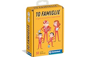 Clementoni - 10 Famiglie, Mazzo di 50 Carte Illustrate con 10 Famiglie da Riunire, Gioco Memory per Bambini 5+ Anni e Tutta la Famiglia, 2-10 Giocatori, Made in Italy, Lingua Italiana, 16172