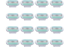 XATGIOUY 16 Piezas Recambios para Maquinilla Afeitar Mujer, Cuchillas Mujer para Venus, Cuchillas 3 Capas Acero Inoxidable, Compatibles Venus Extra Smooth, Afeitado Preciso para Vello Corporal, Axilas y Bikini