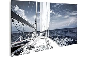 islandburner Bild auf Leinwand Luxus Segelboot Im Meer Am Abend Bilder Wandbilder Poster