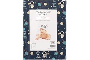 Color Pop® Carnet de santé Photo Personnalisable 22 x 16 cm (Imprimé Point) - Fabrication française - En PVC - Enfant/adulte (Astronaute)