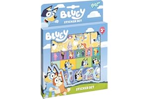 TOTUM Bluey zestaw naklejek – przygoda i kreatywność w każdej naklejce | idealne połączenie zabawy i rozwoju przy każdym momencie majsterkowania |, 17,50/1,50/24,50, kolorowe