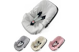 BABEES Fodera in 100% lino per ovetto, rivestimento estivo per ovetto, colore argento