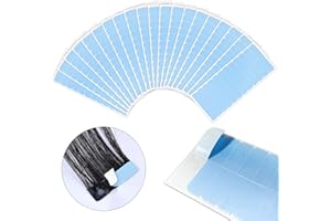 EBANKU 240 Piezas Cinta Adhesiva de Extensión de Pelo Cinta Adhesiva de Doble Cara de Pelo Humano para Extensión de Cabello Pelucas (Azul)