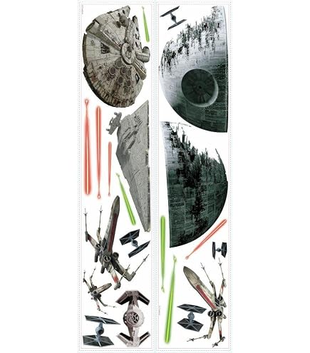 15 stickers géant vaisseaux star wars 50 x 70 cm KOMAR Pas Cher