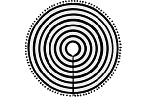 MACTING Weihnachtsbaum Decke, 76cm Christbaumdecke, Schwarz und Weiß Weihnachtsbaumdecke Rund, Gestreifter Tannenbaum Decke, Lollipop Abdeckung für Christbaumständer, Weihnachtsdekoration für Zuhause