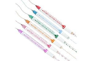PEAKTOP Stylo Surligneur Courbe, Surligneurs à Double Pointe Roller Tip, Surligneurs Courbes avec 6 Différentes Formes, pour Créer Des Motifs, Écrire, Dessiner, Colorier, et DIY Marqueurs