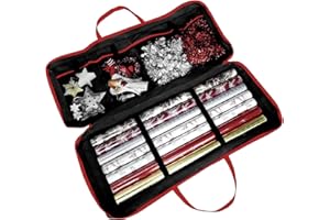 RAM ONLINE Large Fabric Wrapping Paper Storage Gift Wrap Christmas Rolls Bag Black (82 x 34 x 13 cm) For, Tags & Bows, M