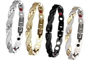 WDYY Elegant Magnetic Therapy Fit Plus Bracelet, Slimming Weight Loss Anti-fatigue Magnetic Bracelet for Men Women (4PCS)