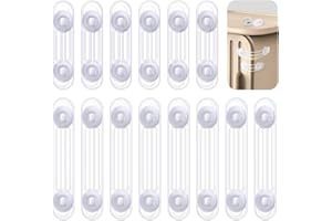 14 Pièces Bloque Porte Bébé, Giantzhong Sécurité Enfant Porte, Bébé Sécurité Enfant, Bloque Porte Securite Bebe Sans Perçage Pour Réfrigérateur, Toilette, Frigo, Four, Armoire