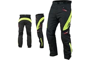 A-pro Pantaloni Impermeabili da Uomo Protezioni CE Termica Biker Riflettente Moto