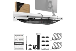 ULTIMATE SETUP Cache cable pour bureau -Passe cable bureau organisateur pour ranger ou ordonner - Cable management impeccable- Câble Net Noir