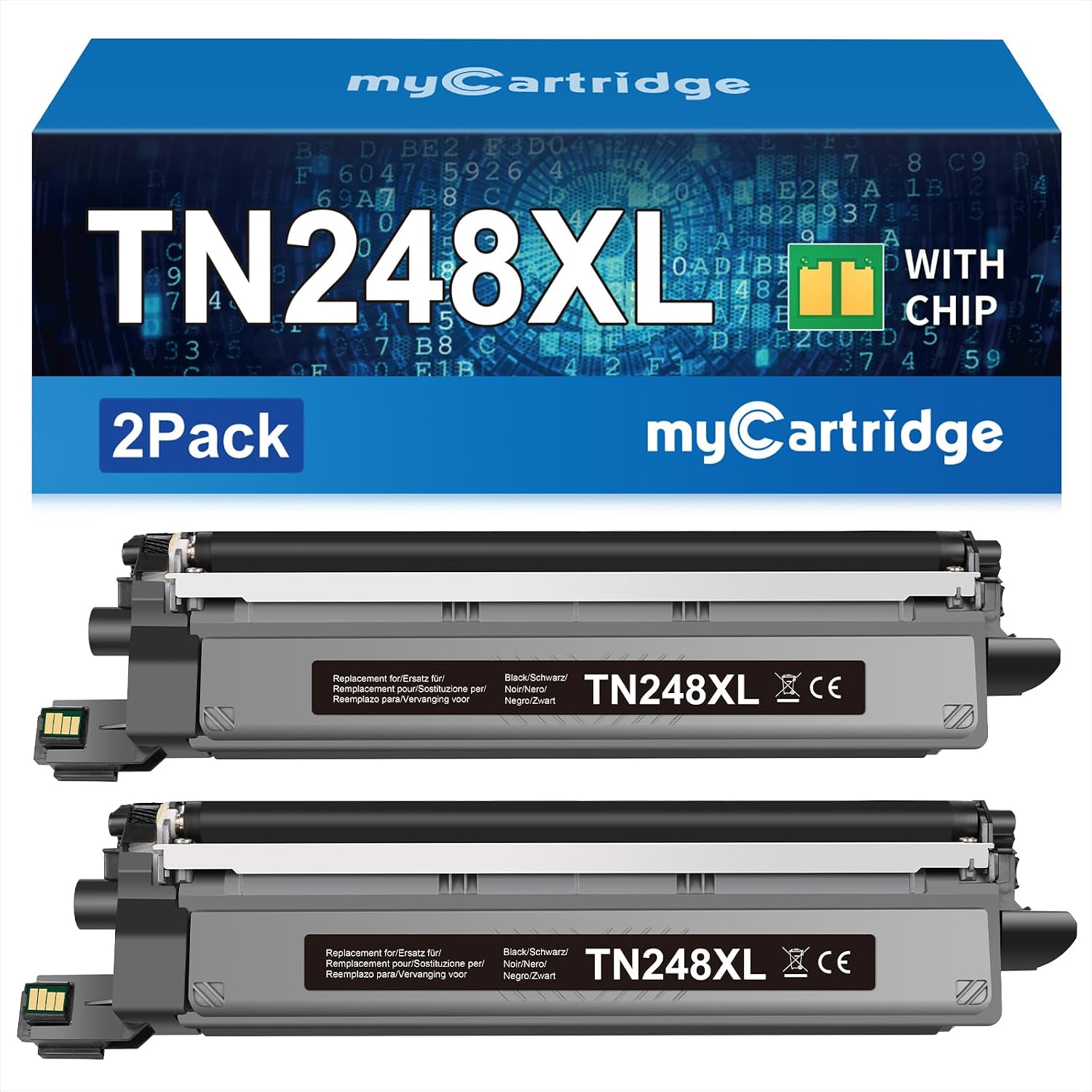 MYCARTRIDGE TN248XL Compatible para Brother TN248 TN248XL para Brother MFC-L3760CDW Toner DCP-L3560CDW Toner MFC-L3740CDW TN248 TN-248CMYK TN-248VAL 2-Pack