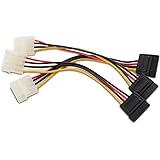 Cable Matters Câble d'alimentation Molex vers SATA à 4 Broches de Ensemble 3 Pièces(SATA vers Molex) - 15cm