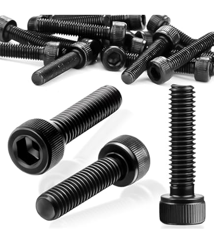 Lot De 100 Vis à Tête Bombée Hexagonale M3x14mm - Uxcell, Acier Allié 10.9, Noires