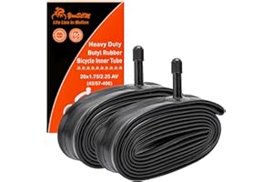 ‎YUNSCM YunSCM 2PCS 45/57-406 Verdickter 20 Zoll Schlauch 20x1.75/1.95/2.25 AV32mm Ventil kompatibel 20 Zoll Fahrradschlauch/Kinderfahrrad/E-Fahrrad Schlauch 20x1.75 20x1.95 20x2.0 20x2.10 20x2.125 20x2.25