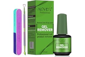 BIEYOC Dissolvant Vernis Semi Permanent, Magic Remover Semi Permanent avec Nail File et un Nail Cuticle Pusher, Disolvant a Ongles Semi Permanent - Retrait Facile et Rapide du Vernis à Ongles Gel