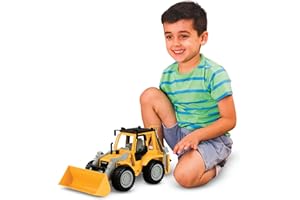 Driven by Battat – Tractopelle de Taille Moyenne – Jouet Camion avec Pelle, Bras d’Excavation, et Sons – Camions et Jouets de Construction – Enfants de 3 Ans et Plus