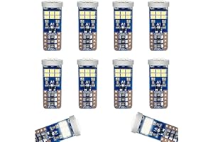 Baxcdyswe 10 Pieces Ampoules T10 W5W LED, 6500K (Blanc) - Canbus Sans Erreur, Haute Puissance, Longue Durée de Vie pour Voiture Intérieur Lumière Dôme Porte Plafonnier Position Feux De Pla