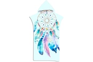 LOMTRATS Quick-drying Surf Poncho, Changing Towel, Bathrobe, Sports Towels for Swimmers,Hoodie for Adults,Swimming,Beach,Surfing,Diving,Bathing（Adult-M）