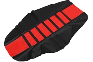X AUTOHAUX Motorcycle Pit Dirt Bike Seat Cover Anti Slip Seat Cushion Red Black