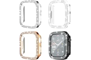 COSIESNEST 4 PCS for Apple Watch Case Compatible With Series 40/41/42/45mm Diamond Smartwatch Case for Apple Watch Series 4/5/6/SE for Iwatch 7/8/9/10 (42 mm for Series 10)