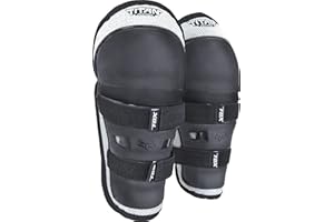 Fox Racing Kids MX Knee And Shin Guard Peewee Titan Nero-Argento (Default, Nero)