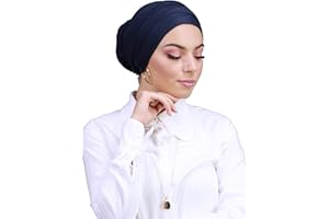 LAMIS HIJAB LAMISHIJAB ® Turban Hijab à Enfiler Bonnet croisé pour Femme Musulmane voilée