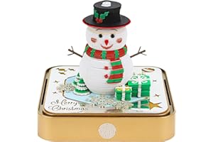 TOPCHANCES 3D Desk Calendar, 2026 Calendar Memo Pad with Light, Tear-Away DIY Memo Pad Paper Carving Art for Christmas Housewarming Desktop Decoration(Christmas Snowman)