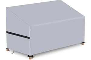 LUSCHEER 2 Seat Garden Bench Covers Waterproof Heavy Duty Oxford Fabric Outdoor Bench Seat Cover Windproof Anti-UV Patio Garden Seat Covers (134x66x66/89cm, Grey)