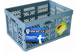 KiNDERWELT Robuste Profi - Klappbox 45 L bis 50 kg - Faltbox, Kiste, Korb zur Aufbewahrung, Transport - blau